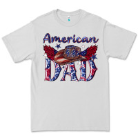 Dove Grey American dad with cowboy Premium Tee - texasbilliewilder