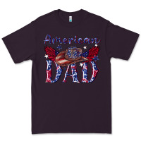 Plum American dad with cowboy Premium Tee - texasbilliewilder