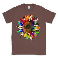 Chestnut tie dye sunflower with cowhide Classic Tee - Artiststas