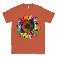 Copper tie dye sunflower with cowhide Classic Tee - Artiststas