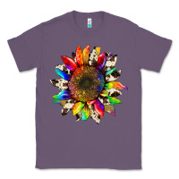 Lavender tie dye sunflower with cowhide Classic Tee - Artiststas