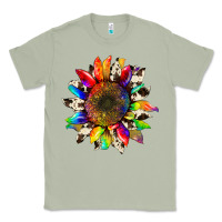 Matcha tie dye sunflower with cowhide Classic Tee - Artiststas