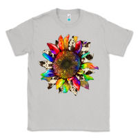 Moon Dust tie dye sunflower with cowhide Classic Tee - Artiststas