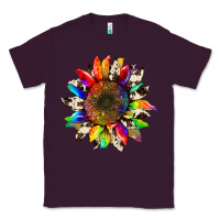 Plum tie dye sunflower with cowhide Classic Tee - Artiststas