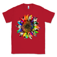Red tie dye sunflower with cowhide Classic Tee - Artiststas