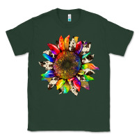Sports Green tie dye sunflower with cowhide Classic Tee - Artiststas