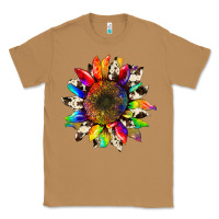 Toasted Coconut tie dye sunflower with cowhide Classic Tee - Artiststas
