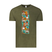 Vintage Olive Fall Gnomes Vintage Tee - Artiststas