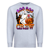 Heather Grey Boo Boo Crew Nurse Premium Sweatshirt - LillyAllenDesigns