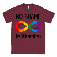Burgundy no Shame Stimming Classic Tee - CowhideDigitalArt