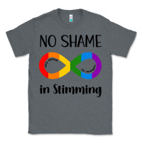 Charcoal Heather no Shame Stimming Classic Tee - CowhideDigitalArt