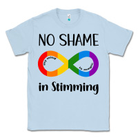 Dusty Blue no Shame Stimming Classic Tee - CowhideDigitalArt