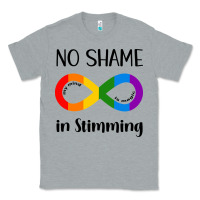 Heather Grey no Shame Stimming Classic Tee - CowhideDigitalArt