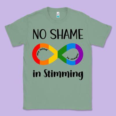 No Shame Stimming Classic Tee Designed By Cowhidedigitalart