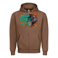 Chestnut Thanksgiving Turkey Gobble Gobble Zipper Hoodie - NancyCooperArtShop