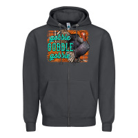 Smoke Thanksgiving Turkey Gobble Gobble Zipper Hoodie - NancyCooperArtShop