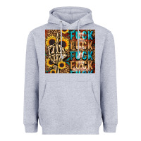 Heather Grey fuck Heavyweight Hoodie - LillyAllenDesigns