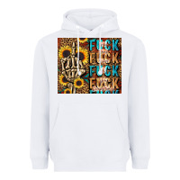 White fuck Heavyweight Hoodie - LillyAllenDesigns
