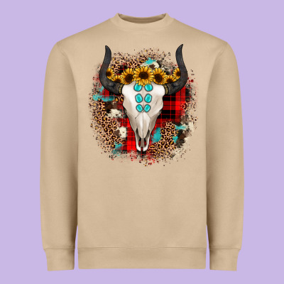 Bullskull Christmas Heavyweight Sweatshirt Designed By Jahusdesignshop