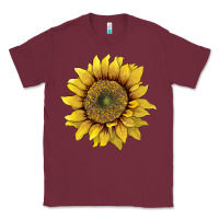 Burgundy sunflower Classic Tee - Artiststas