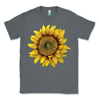 Charcoal Heather sunflower Classic Tee - Artiststas