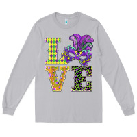 Moon Dust mardi gras love mask Long Sleeve Tee - BarkalooDesign