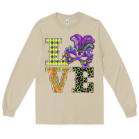 Mushroom mardi gras love mask Long Sleeve Tee - BarkalooDesign