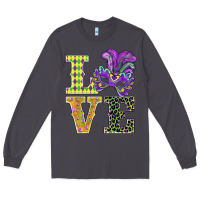 Smoke mardi gras love mask Long Sleeve Tee - BarkalooDesign
