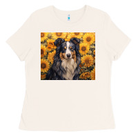 Bone australian shepherd Ladies Tee - Unal Design