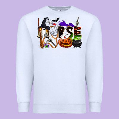 Halloween Nurse Premium Sweatshirt Designed By Lillyallendesigns
