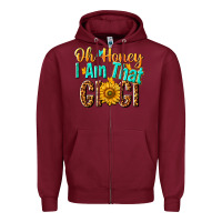 Burgundy oh honey i am that gigi nca Zipper Hoodie - NancyCooperArtShop