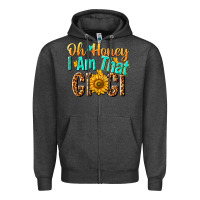 Charcoal Heather oh honey i am that gigi nca Zipper Hoodie - NancyCooperArtShop