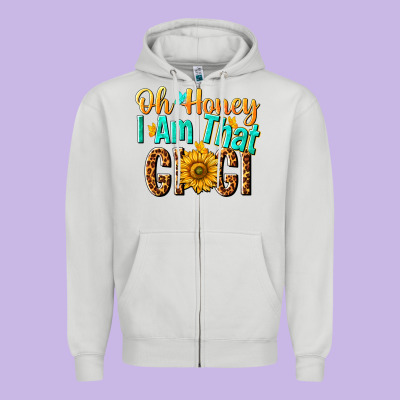 Oh Honey I Am That Gigi Nca Zipper Hoodie Designed By Nancycooperartshop