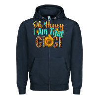 Navy oh honey i am that gigi nca Zipper Hoodie - NancyCooperArtShop