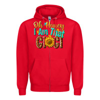 Red oh honey i am that gigi nca Zipper Hoodie - NancyCooperArtShop
