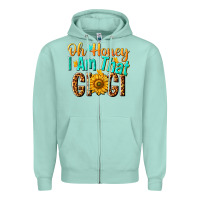 Seafoam oh honey i am that gigi nca Zipper Hoodie - NancyCooperArtShop