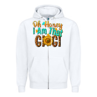White oh honey i am that gigi nca Zipper Hoodie - NancyCooperArtShop