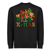 Black merry xmas with christmas Heavyweight Sweatshirt - AdoDesignShop