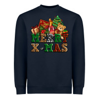 Navy merry xmas with christmas Heavyweight Sweatshirt - AdoDesignShop