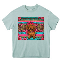 Arona dachshund puppy floral Heavy Core Tee - Artiststas