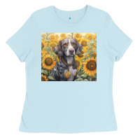 Baby Blue beagle Ladies Tee - Unal Design