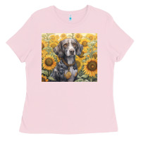 Bubblegum Pink beagle Ladies Tee - Unal Design