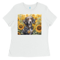 White beagle Ladies Tee - Unal Design