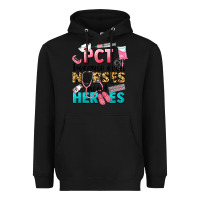 Black pct because nurses need heroes Heavyweight Hoodie - LillyAllenDesigns
