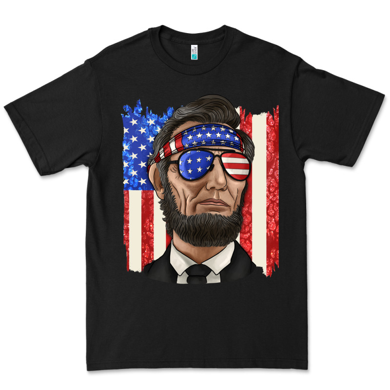 American Flag With Lincoln Premium Tee by texasbilliewilder | Teevron