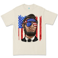 Bone American flag with lincoln Premium Tee - texasbilliewilder