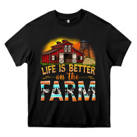 Black life is better on the farm with barn Heavy Core Tee - texasbilliewilder