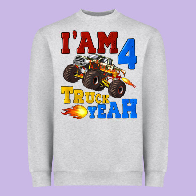 I'am Four Truck Yeah Heavyweight Sweatshirt Designed By Artiststas