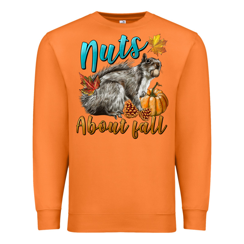 Nuts About Fall Squirrel Premium Sweatshirt by LillyAllenDesigns | Teevron