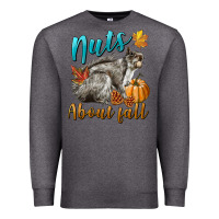 Charcoal Heather Nuts About Fall Squirrel Premium Sweatshirt - LillyAllenDesigns